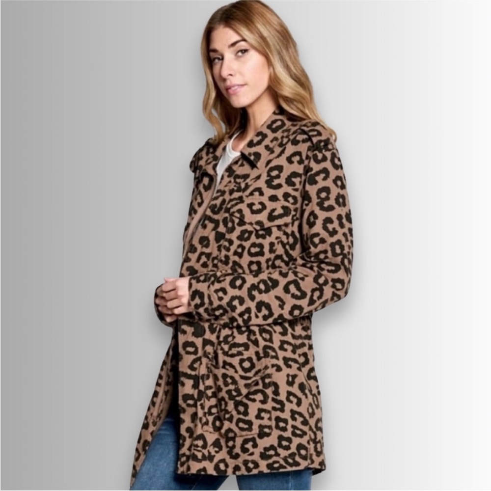 Ellison Leopard Printed Utility Jacket - image 1